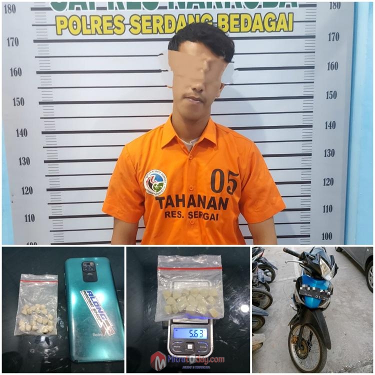 Satnarkoba Polres Sergai Amankan Pengedar Pil Ekstasi Warga Deli Serdang Saat Beraksi di Kota&nbsp;Perbaungan