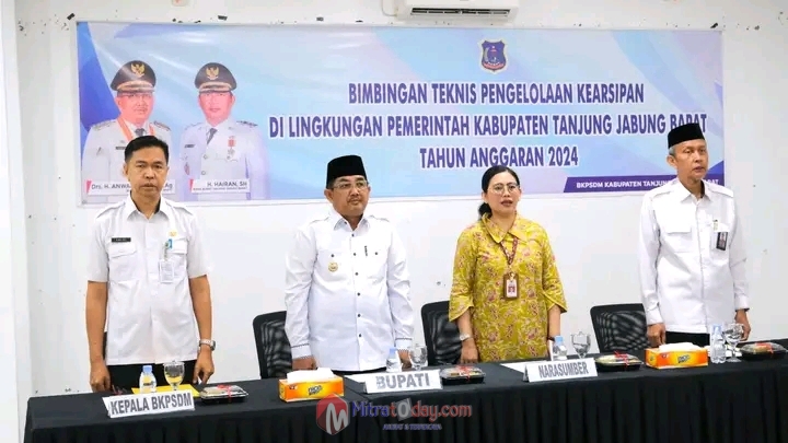 Bupati Tanjabbar Membuka Secara Resmi Bimbingan Teknis Pengelolaan&nbsp;Kearsipan