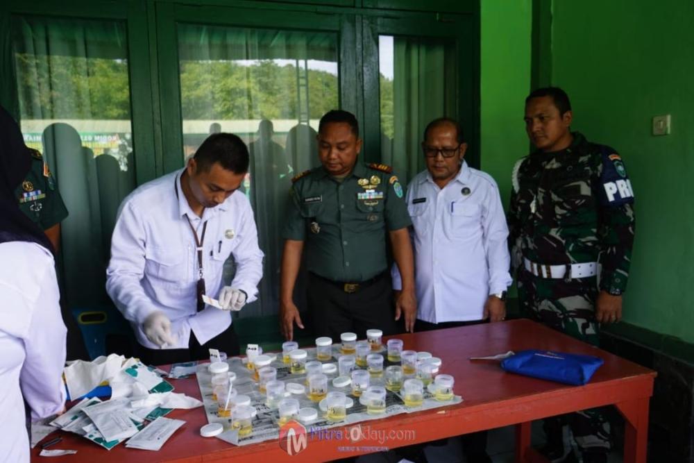 Kodim 0117/Aceh Tamiang Bersama BNNK Gelar Sosialisasi P4GN dan Tes Urin