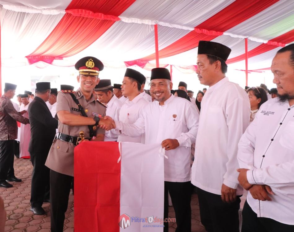 Acara Pengukuhan Masa Jabatan BPD Bupati Sergai Darma Wijaya dan Kapolres AKBP Oxy Yudha Pratesta Kompak Gaungkan&nbsp;Olahraga