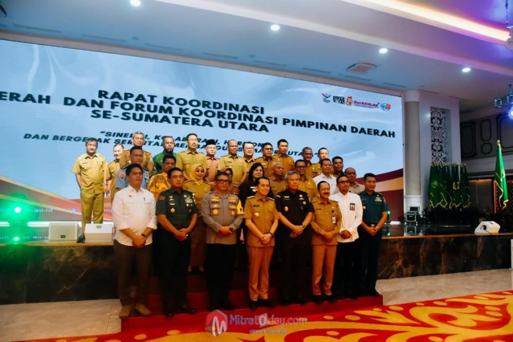 Pj Bupati Heri Hadiri Rakor Kepala Daerah dan Forkopimda se –&nbsp;Sumut