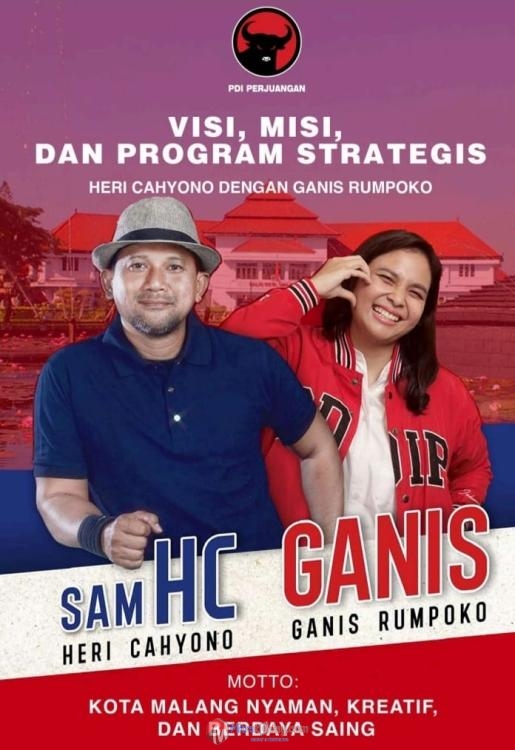 Berikut Visi Misi dan Program Strategis Sam HC-Ganis Yang Disampaikan ke KPU Kota&nbsp;Malang