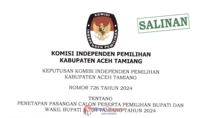 KIP Aceh Tamiang Umumkan Penetapan Pasangan Armia Pahmi-Ismail Lolos Sebagai Calon Bupati dan Wakil Bupati Aceh&nbsp;Tamiang